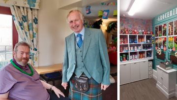 Lord Lieutenant unveils shop at Stirling care home